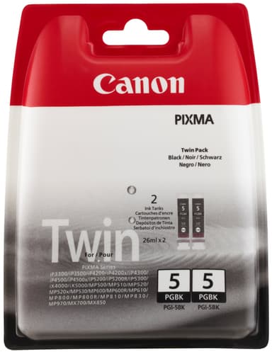 Canon PGI-5BK mustekasetti (musta, 2 kpl)