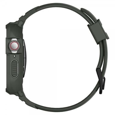 Spigen Apple Watch 44/45mm Kuori kanssa Ranneke Rugged Armor Pro Military Green