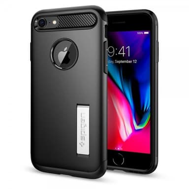 Slim Armor till iPhone 7/8/SE 2020 Suojakuori Musta