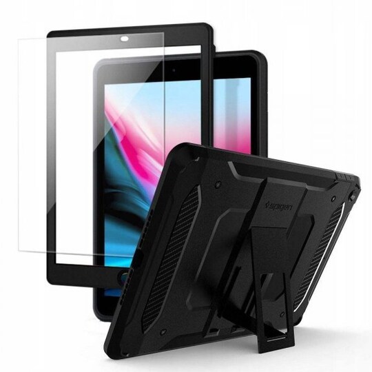 Spigen Tough Armor Tech Suojakuori till iPad 9.7 med Näytönsuoja Musta
