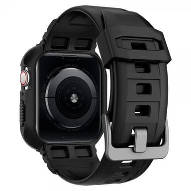 Spigen Apple Watch 40/41mm Kuori kanssa Ranneke Rugged Armor Pro Musta