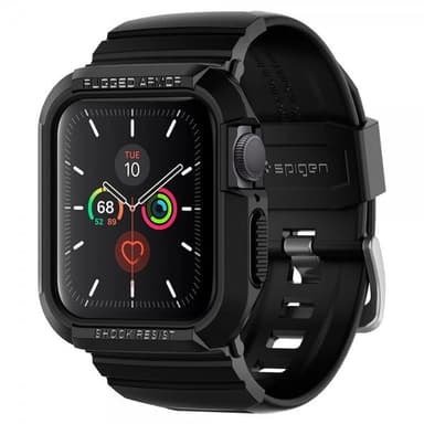 Spigen Apple Watch 40/41mm Kuori kanssa Ranneke Rugged Armor Pro Musta