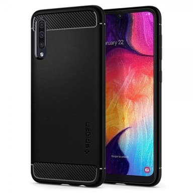 Spigen Samsung Galaxy A50 Suojakuori Rugged Armor Mattae Black