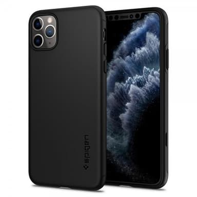 Spigen iPhone 11 Pro Max Kuori Thin Fit Classic Musta