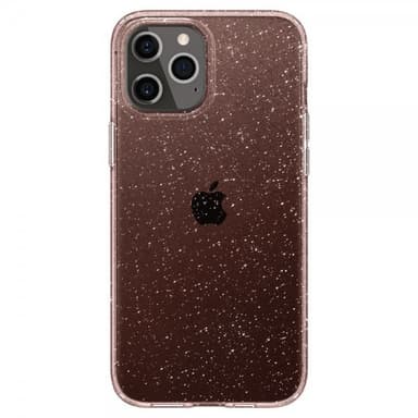 Spigen iPhone 12 Pro Max Suojakuori Liquid Crystal Glitter Rose Quartz
