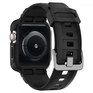 Spigen Apple Watch 44/45mm Kuori kanssa Ranneke Rugged Armor Pro Musta