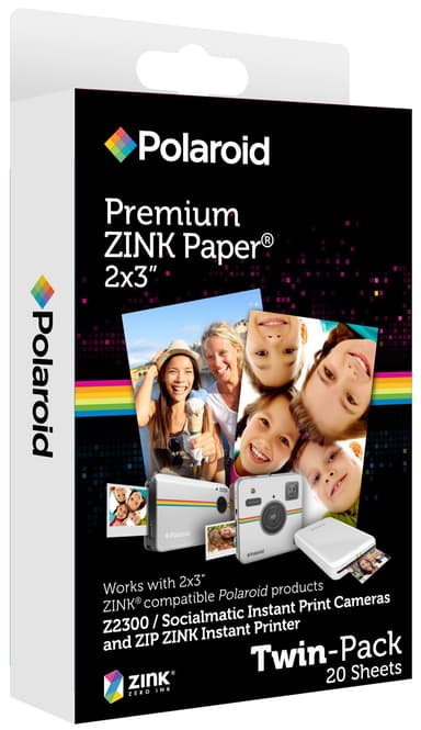 Polaroid ZINK 2x3" valokuvapaperi (tuplapakkaus)