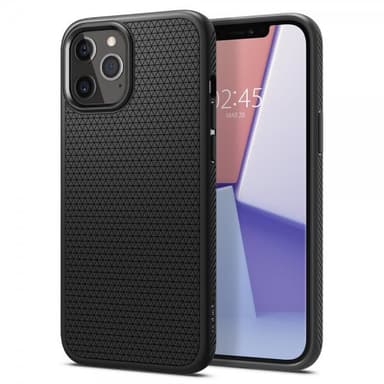 Spigen iPhone 12/iPhone 12 Pro Suojakuori Liquid Air Matte Black