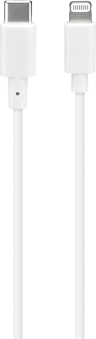 Sandstrøm USB-C - Lightning kaapeli 1m (valkoinen)