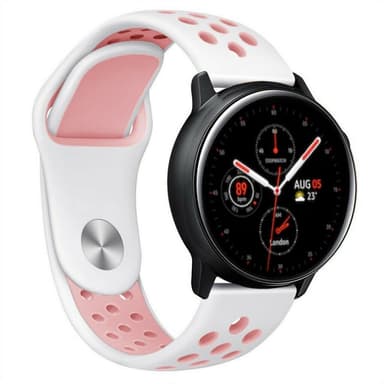 EBN-rannekoru Samsung Galaxy Watch Active 2 - valkoinen / vaaleanpunai