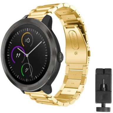 Rannekoru ruostumatonta terästä Garmin VivoActive 3 - kulta