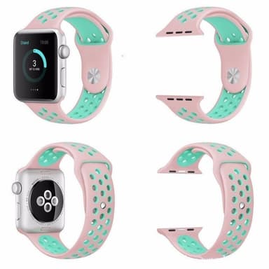 Apple Watch 42mm Sport Rannekoru Vpunainen-Vihreä