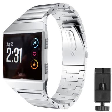 Rannekoru ruostumatonta terästä Fitbit Ionic - hopea
