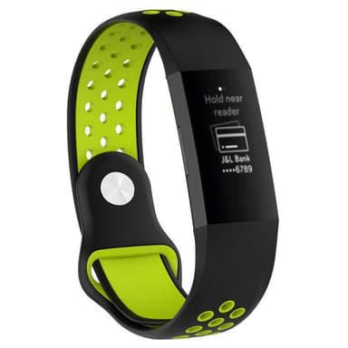 EBN Sport Rannekoru Fitbit Charge 3 - musta / vihreä