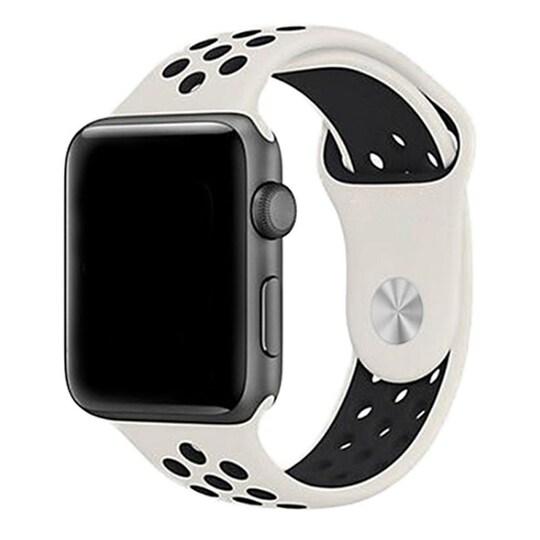 Apple Watch 42mm Sport Rannekoru Valkoinen / Musta