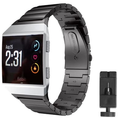 Rannekoru ruostumatonta terästä Fitbit Ionic - musta