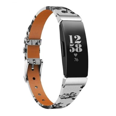 Kukkanahkarannekoru FITBIT Inspire / Inspire HR - valkoinen
