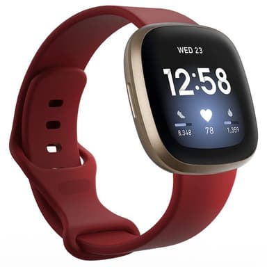 Sport Rannekoru Fitbit Versa 3 - Tpunainen