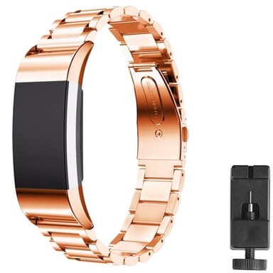 Rannekoru ruostumatonta terästä FITBIT Charge 3 - Rosè