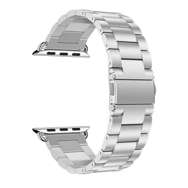 Rannekoru ruostumatonta terästä Apple Watch 5 (44mm) - hopea