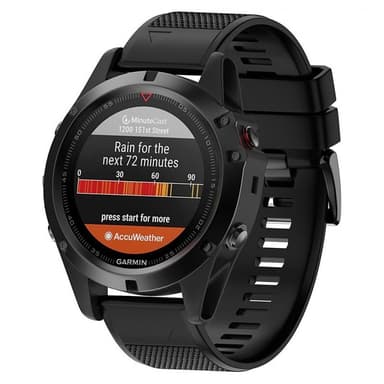 Sport Rannekoru Garmin Fenix 3 / 5X / 5X Plus - musta