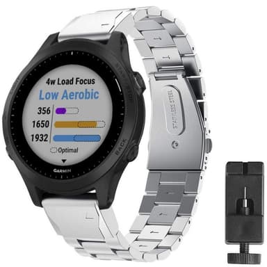 Rannekoru ruostumatonta terästä GARMIN Forerunner 945 - hopea