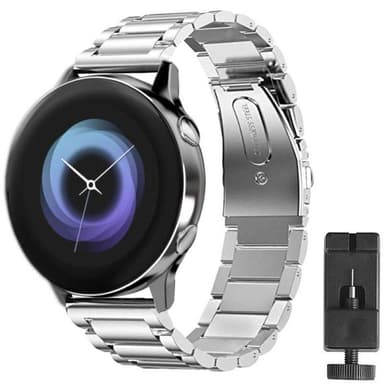 Rannekoru ruostumatonta terästä Samsung Galaxy Watch Active - hopea