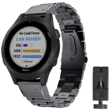 Rannekoru ruostumatonta terästä GARMIN Forerunner 945 - musta