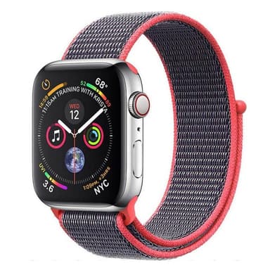 Apple Watch 4 (40 mm) nylonrannekoru - sähköinen vaaleanpunainen