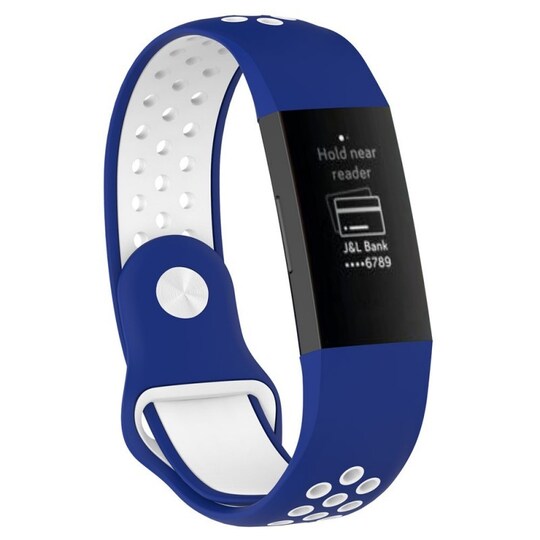 EBN Sport Rannekoru Fitbit Charge 3 - sininen / valkoinen