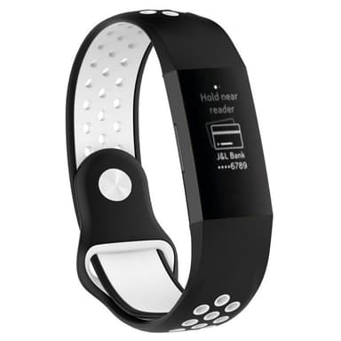 EBN Sport rannekoru Fitbit Charge 3 - musta / valkoinen