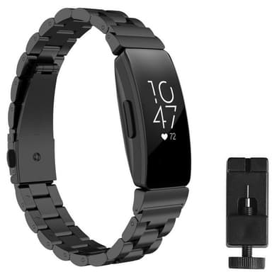 Rannekoru ruostumatonta terästä FITBIT Inspire / Inspire HR - musta