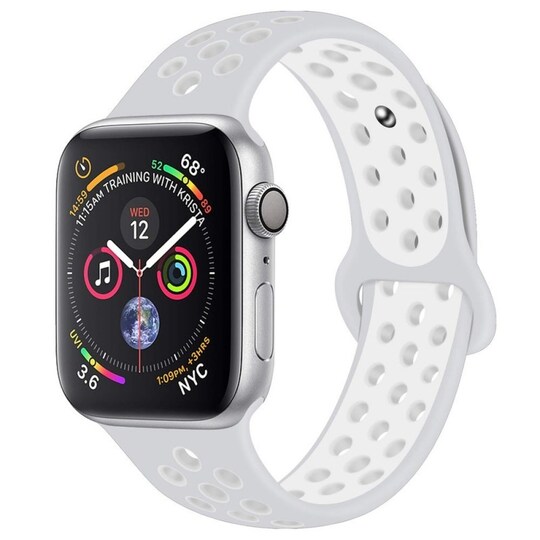 EBN Sport Rannekoru Apple Watch 4 (44) - hopea / valkoinen