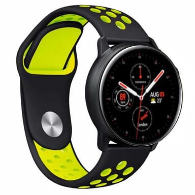 EBN-rannekoru Samsung Galaxy Watch Active 2 - musta / keltainen