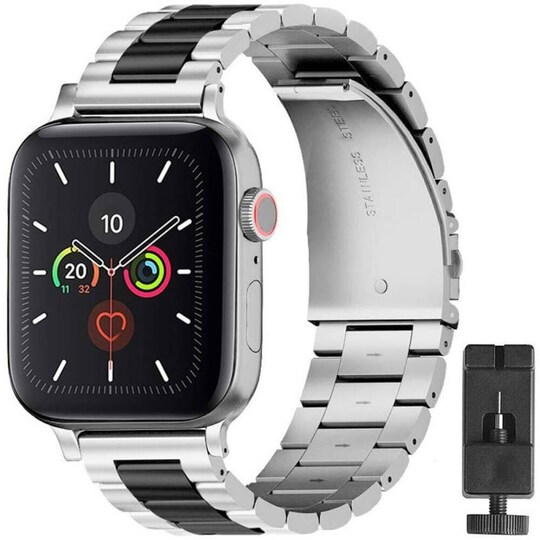 Rannekoru ruostumatonta terästä Apple Watch 4 (44mm) - hopea / fi