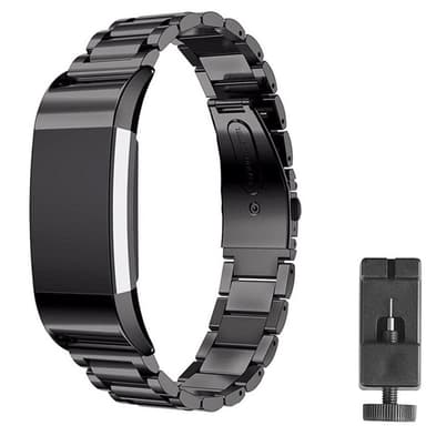 Rannekoru ruostumatonta terästä FITBIT Charge 3 - musta