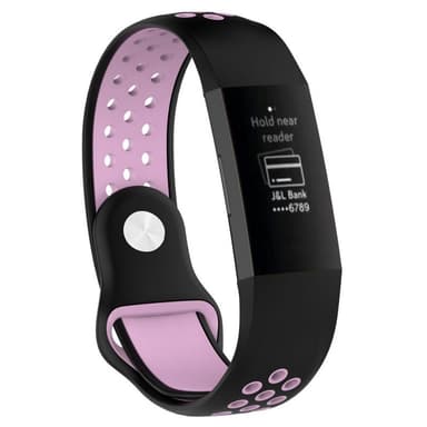 EBN Sport Rannekoru Fitbit Charge 3 - musta / Vpunainen