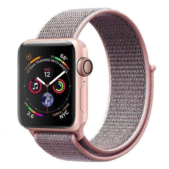 Apple Watch 4 (44 mm) nylonrannekoru - Pink Sand