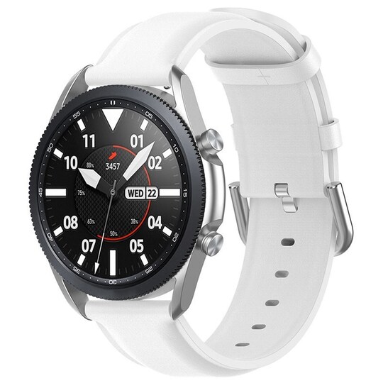 Nahkarannekoru Samsung Galaxy Watch 3 (41mm) - Valkoinen