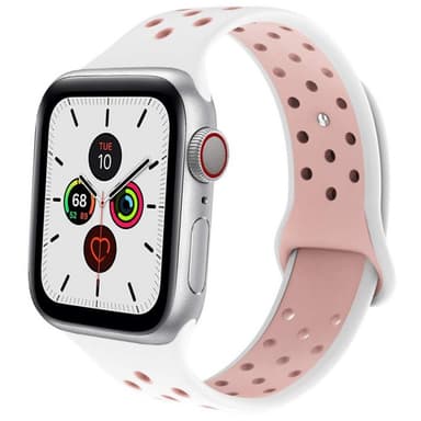 EBN Sport Rannekoru Apple Watch 5 (44mm) - valkoinen / Vpunainen