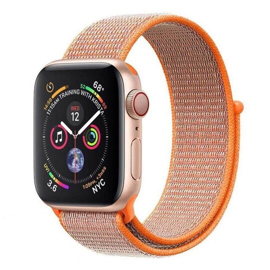 Apple Watch 4 (44 mm) nylonrannekoru - Spicy Orange