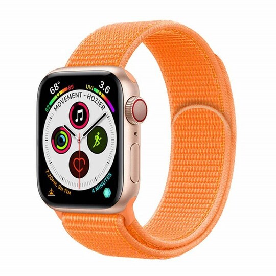 Apple Watch 5 (44 mm) nylonrannekoru - Papaya
