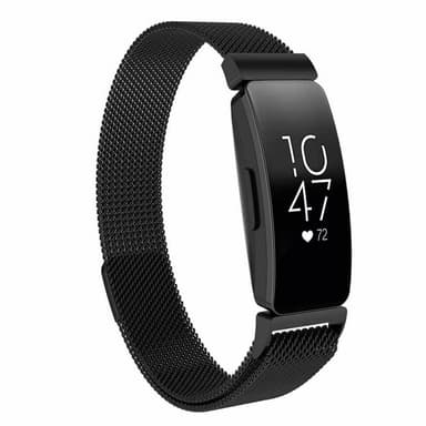Milanese magneettinen rannekoru FITBIT Inspire / Inspire HR - musta