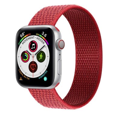 Apple Watch 5 (44 mm) nylonrannekoru - punainen