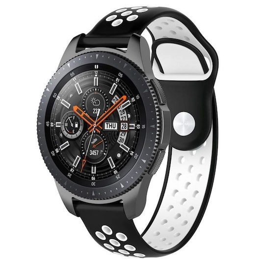 EBN Sport rannekoru Samsung Galaxy Watch 46mm-Musta / Valkoinen