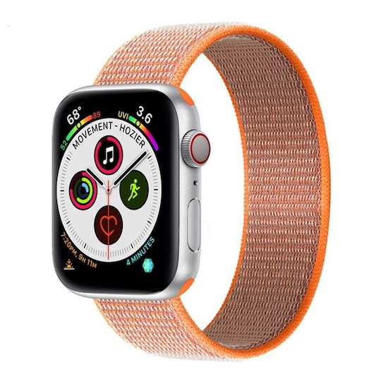 Apple Watch 5 (40 mm) nylonrannekoru - Spicy Orange