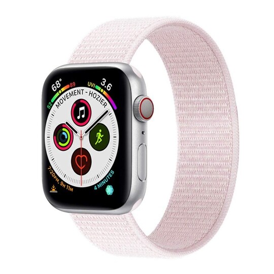 Apple Watch 5 (40 mm) nylonrannekoru - helmi vaaleanpunainen