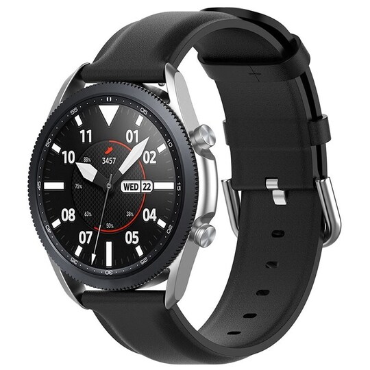 Nahkarannekoru Samsung Galaxy Watch 3 (45mm) - musta