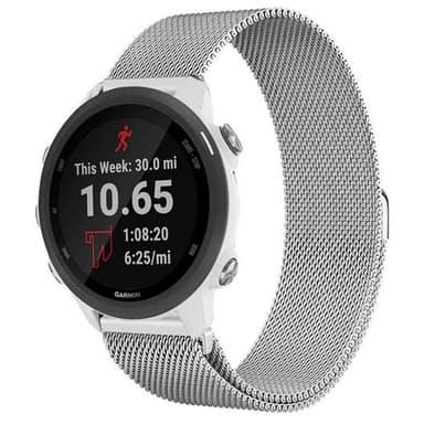 Milanese rannekoru GARMIN Forerunner 245/245 Musiikki - hopea