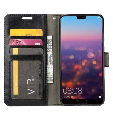 Lompakkokotelo 3-kortti Huawei P20 (EML-L29)  - musta